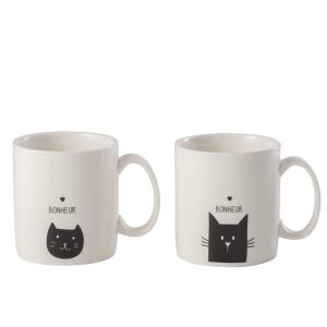 MUG KITTENS CERAMIC BLACK ASSORTMENT OF 2