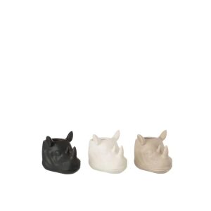FLOWERPOT RHINO CERAMIC MIX SMALL ASSORTMENT OF 3