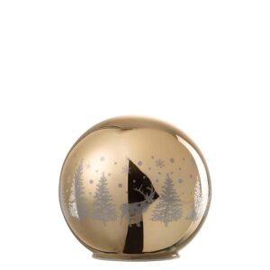 DECORATION BALL LED WINTER GLASS GOLD LARGE