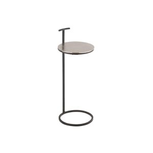 SIDETABLE TONI ALUMINIUM/IRON SILVER/BLACK