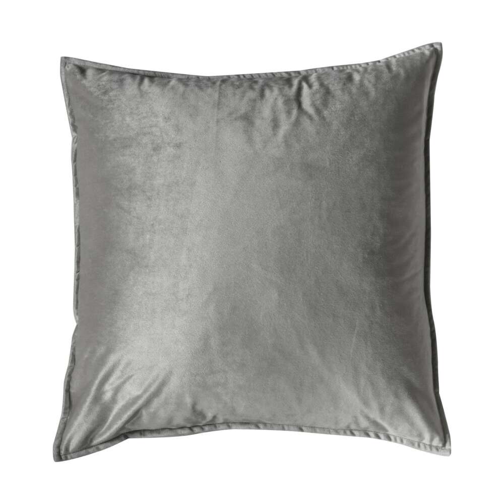 Meto Velvet Oxford Cushion Silver 580x580mm-