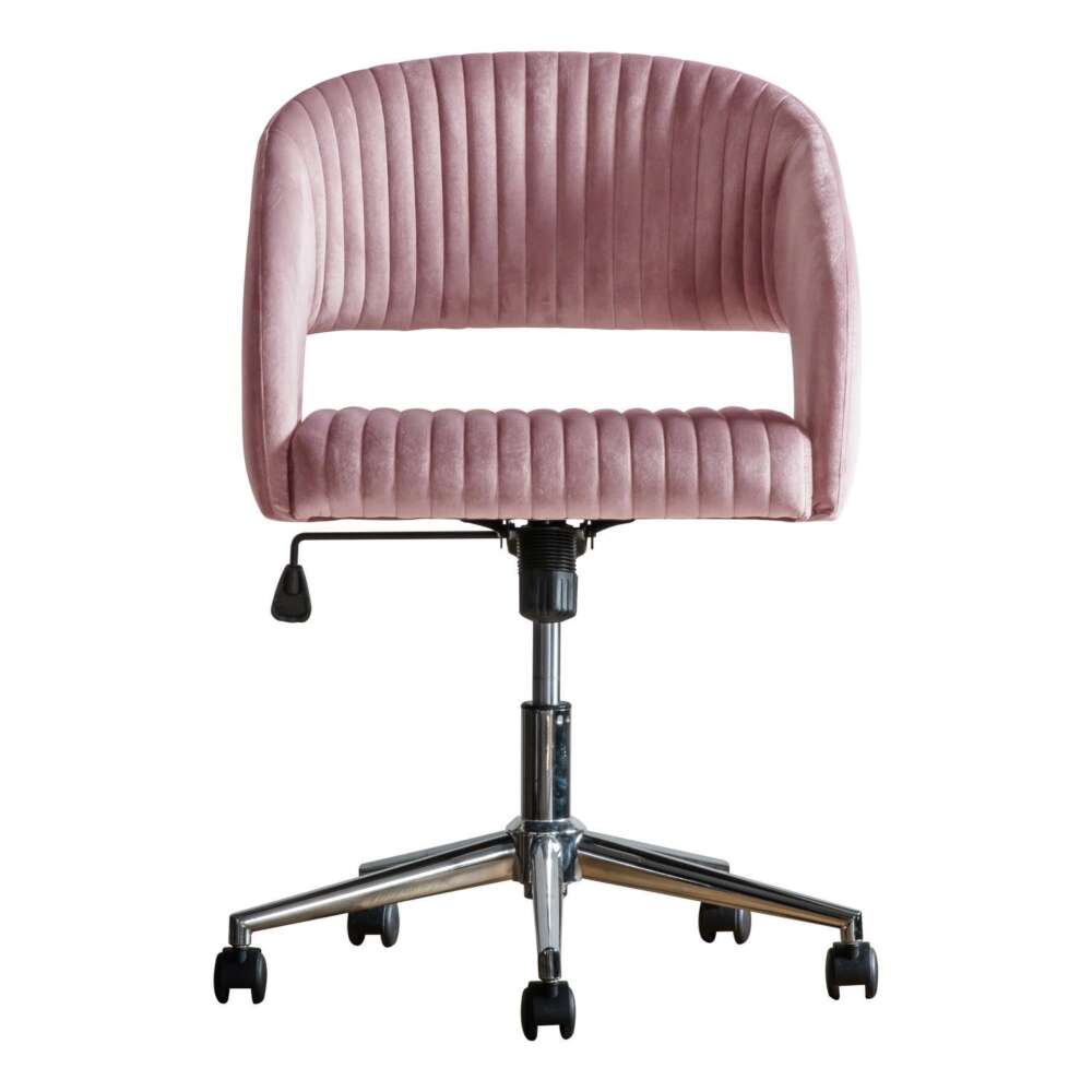 Murray Swivel Chair Pink Velvet-