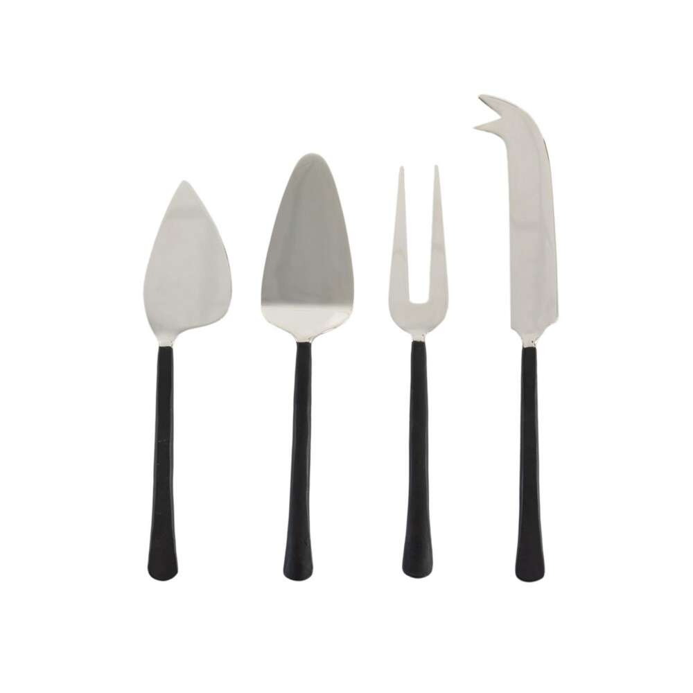 Soren Cheese Knife Set x4 Black-