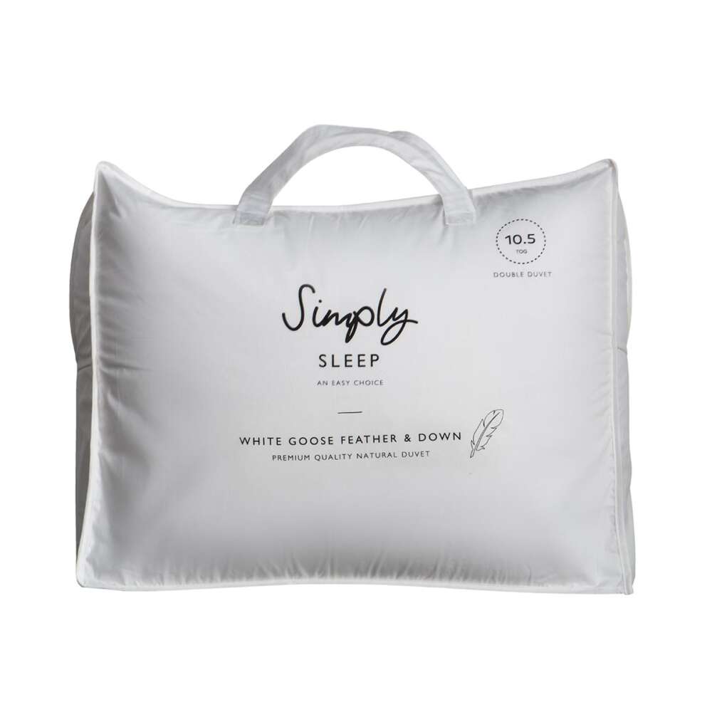 SS White Goose Feather & Down King Duvet 10.5 tog-