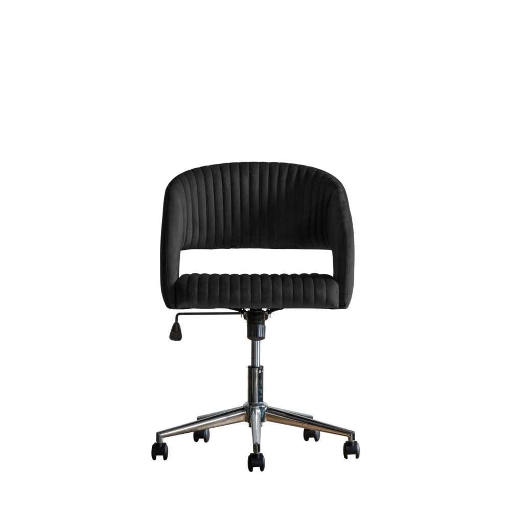 Murray Swivel Chair Black Velvet-