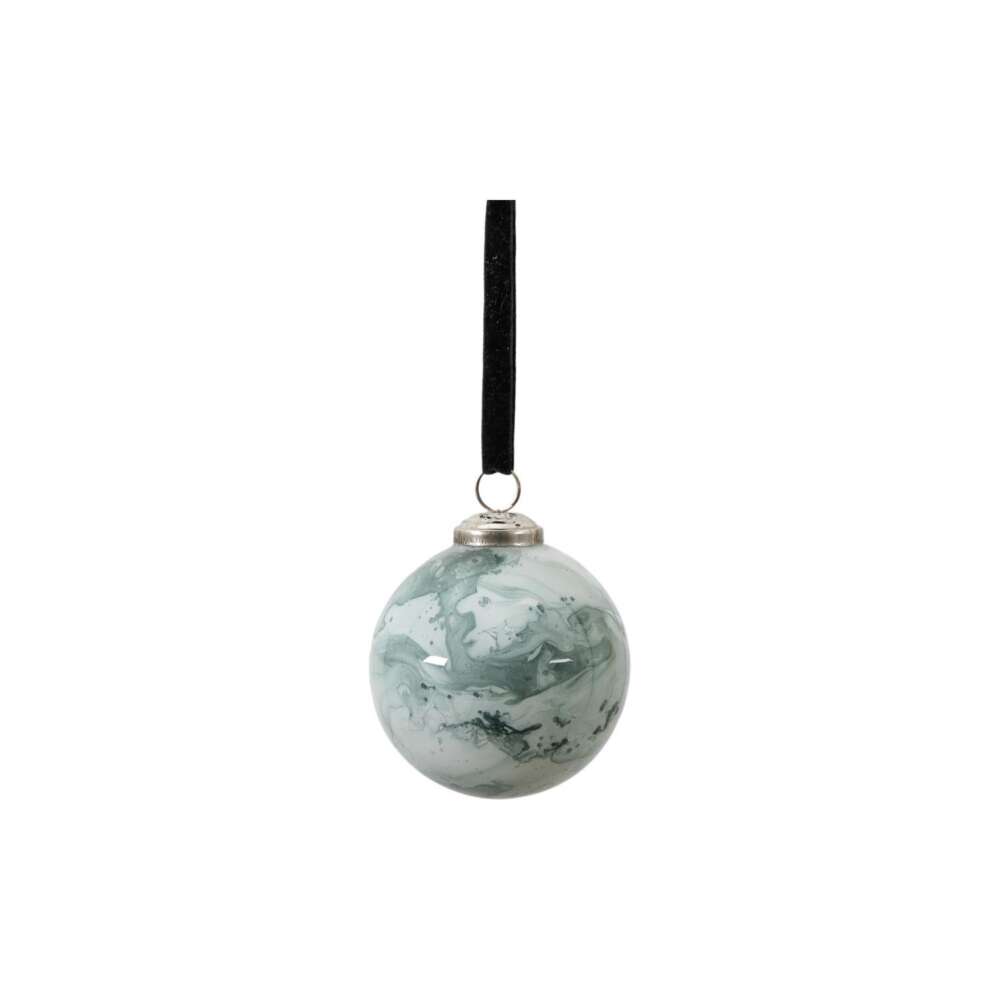 Marbled Bauble Grey (6pk) D100mm-