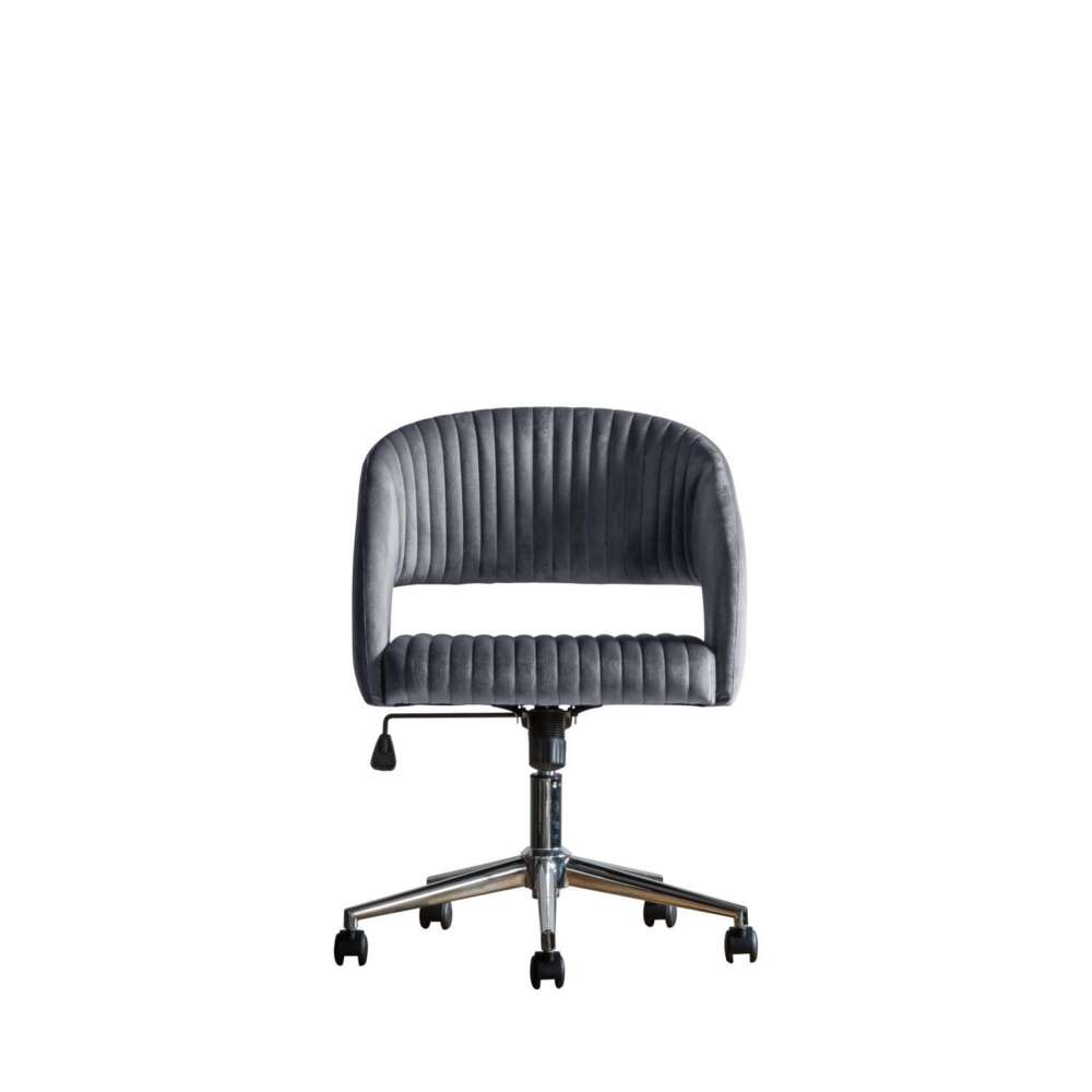 Murray Swivel Chair Charcoal Velvet-