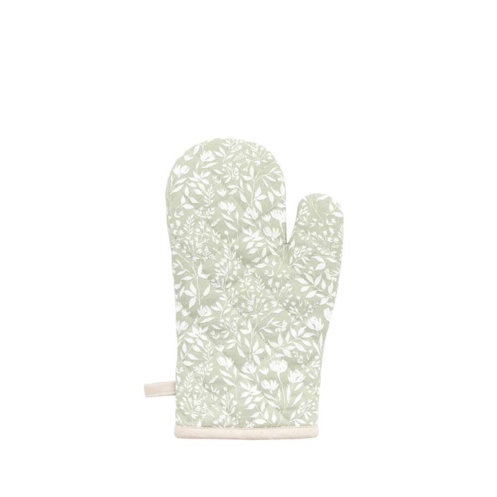 Sage Floral Single Oven Glove-