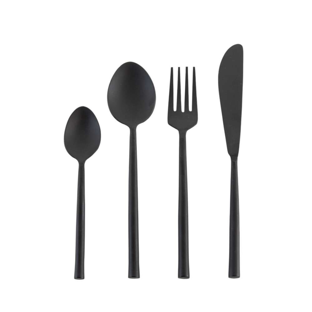 Elin Cutlery Set x16 Matt Black-
