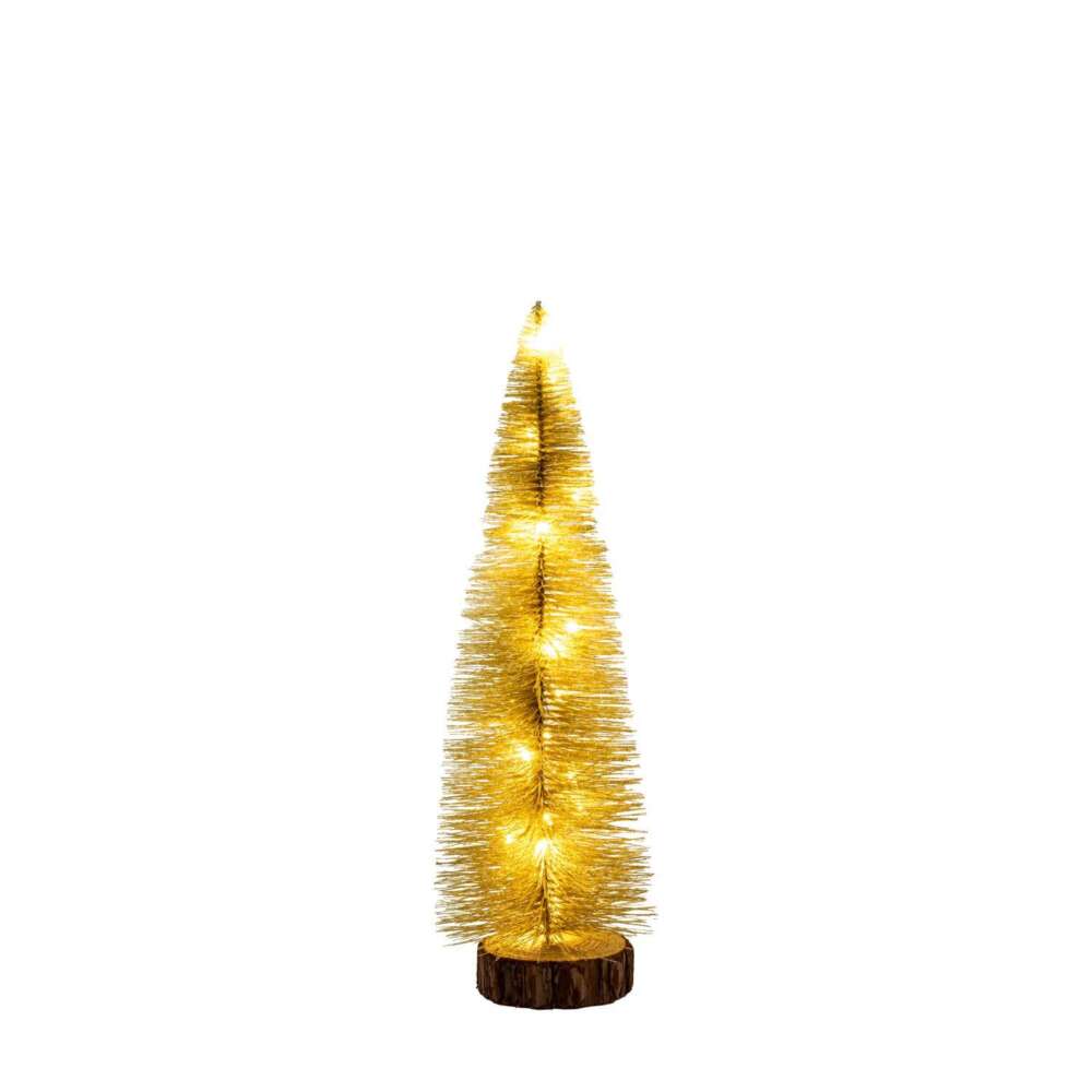Brush Tree 20 LED Lights Gold 130x130x400mm-