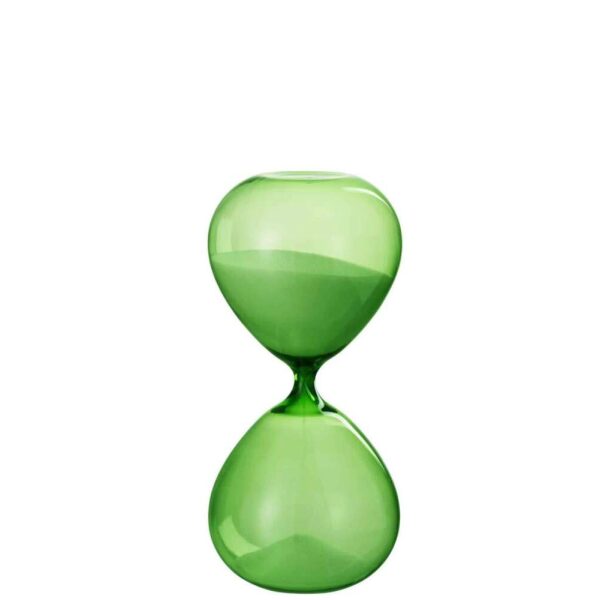 HOURGLASS GLASS LIGHT GREEN