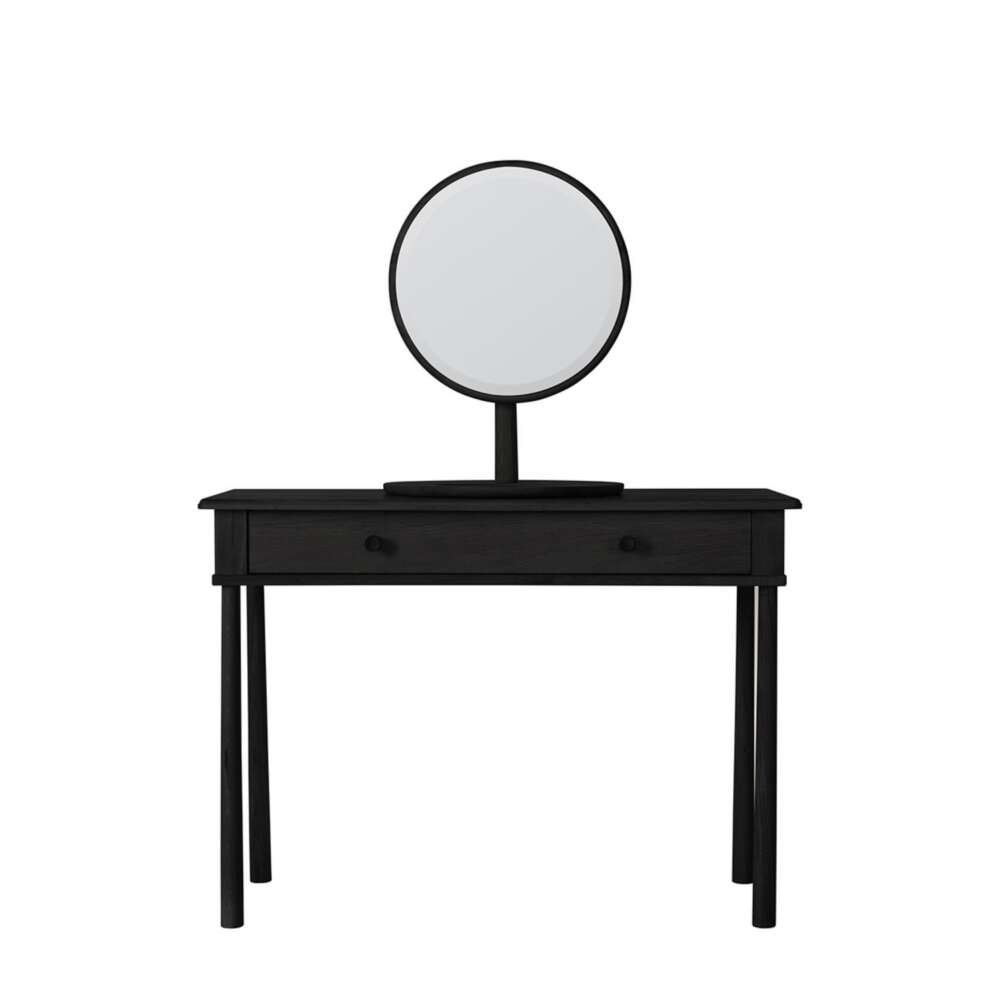 Wycombe Dressing Table w Drwr Black 1100x400x800mm-