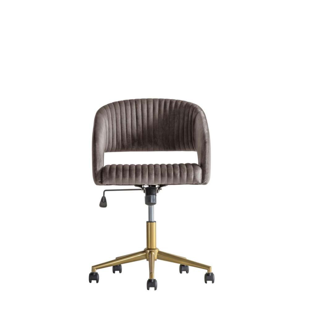 Murray Swivel Chair Grey Velvet-