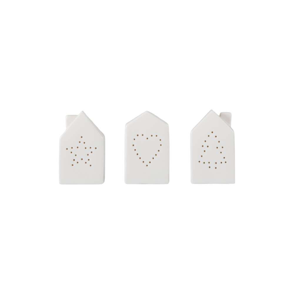 Twinkle House with LED (Set of 3) 60x50x100mm-