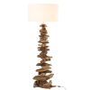 LAMP+SHADE DRIFTWOOD NATURAL/WHITE LARGE - Bilde 2
