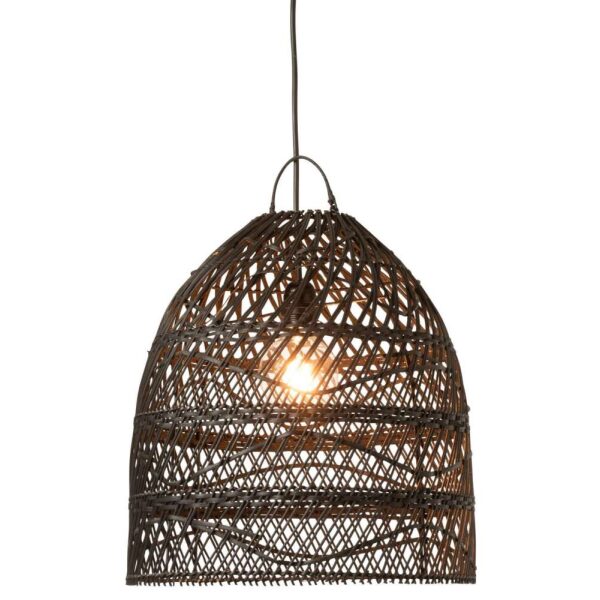 LAMP SHADE WAVES RATTAN BLACK - Bilde 2