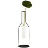 VASE 1 TUBE BOTTLE METAL/GLASS BLACK LARGE - Bilde 2