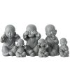 MONK SEE/HEAR/SPEAK NO EVIL POLY GREY LARGE ASSORTMENT OF 3 - Bilde 2