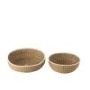 SET OF 2 DISH WHITE BORDER PAPER BROWN - Bilde 2