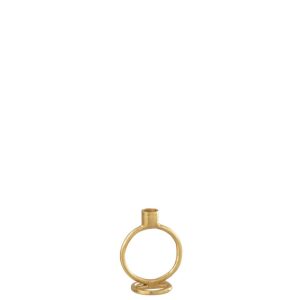 CANDLEHOLDER RING ALUMINIUM GOLD SMALL