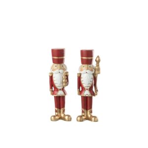 NUTCRACKER RESIN WHITE/RED MEDIUM ASSORTMENT OF 2