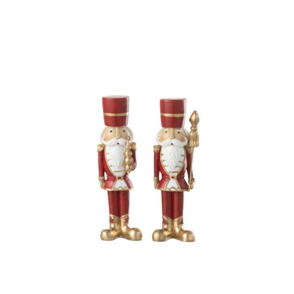 NUTCRACKER RESIN WHITE/RED MEDIUM ASSORTMENT OF 2