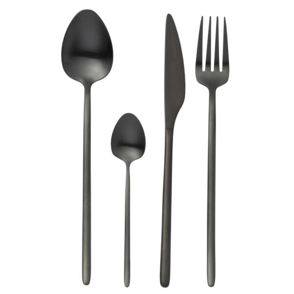 BOX CUTLERY C 24 PIECES STAINLESS STEEL MATT BLACK