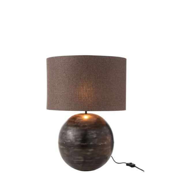 LAMP + SHADE BOWL METAL BLACK SMALL