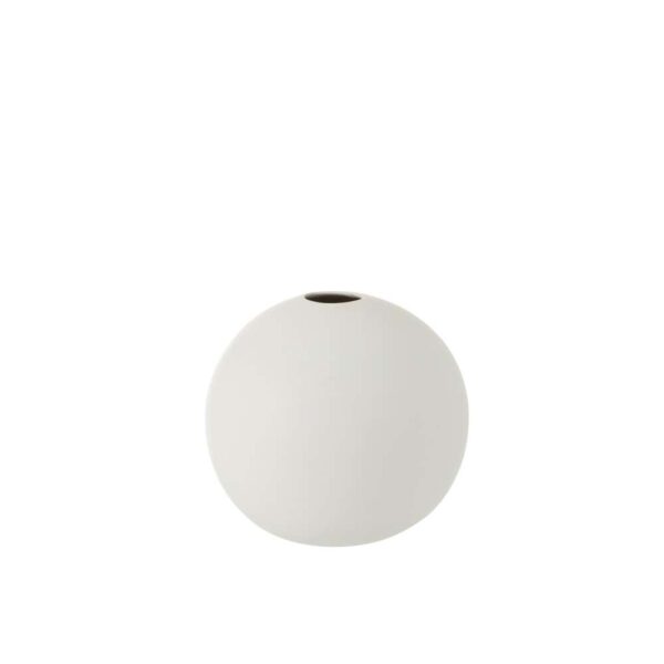 VASE BALL CERAMIC MATT WHITE MEDIUM