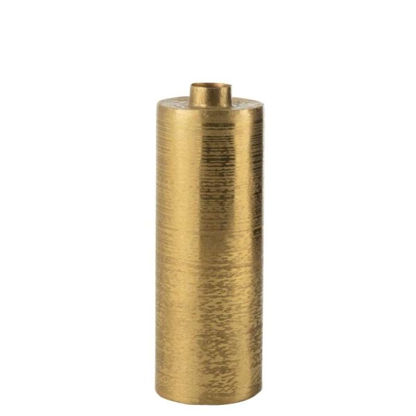 VASE ROUND METAL GOLD LARGE