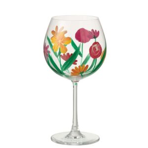 WINE GLASS FLOWERS GLASS MIX