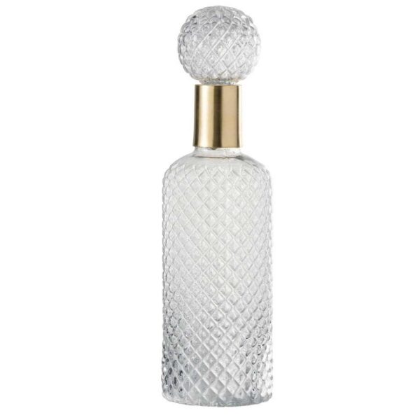 BOTTLE+STOP DECO RELIEF GLASS TRANSPARENT LARGE