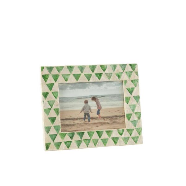 PHOTOFRAME NUYE SHELLS/MDF GREEN 12x17cm