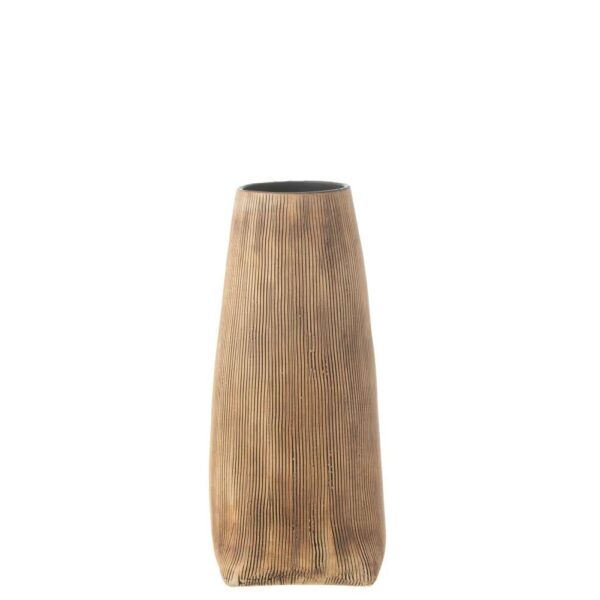 VASE MARIA LONG CERAMIC BROWN SMALL