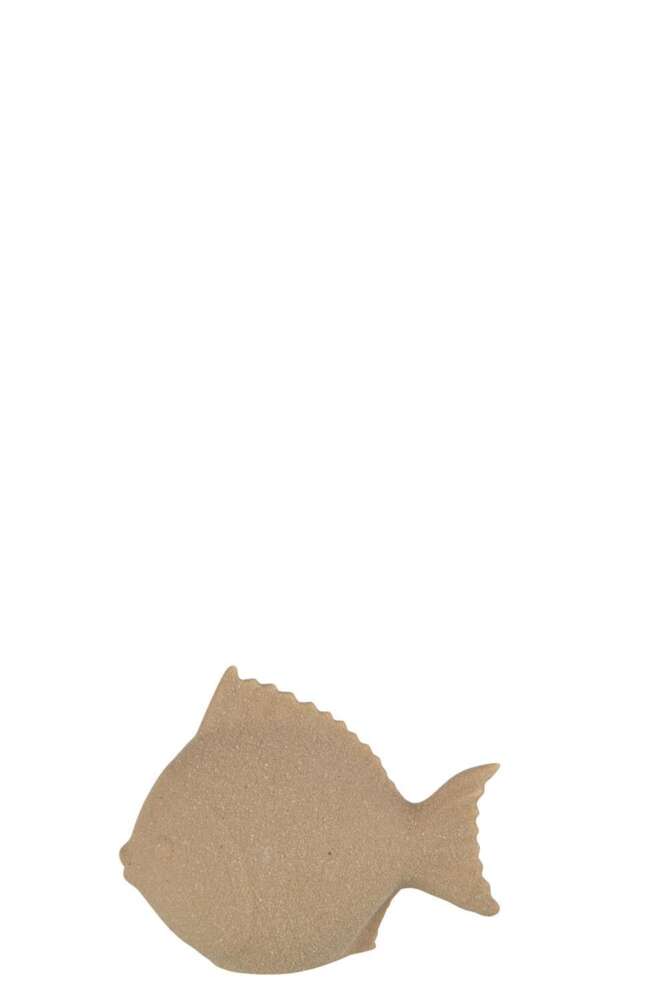FISH DETAILS SAND GLAZE PORCELAIN BEIGE SMALL