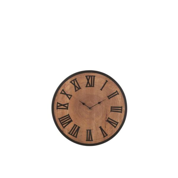 WALL CLOCK NUE MDF/IRON NATURAL SMALL
