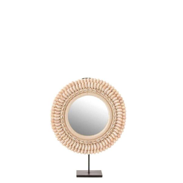 MIRROR ON FOOT MONA SHELLS LIGHT PINK LARGE
