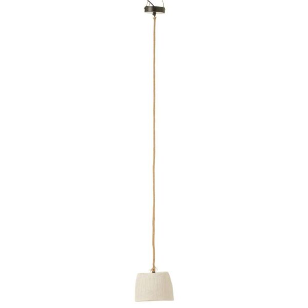 HANGING LAMP CUP PAPER MACHE WHITE SMALL