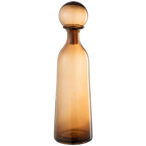 BOTTLE+PLUG REGULAR DECORATIVE HIGH GLASS BROWN LARGE