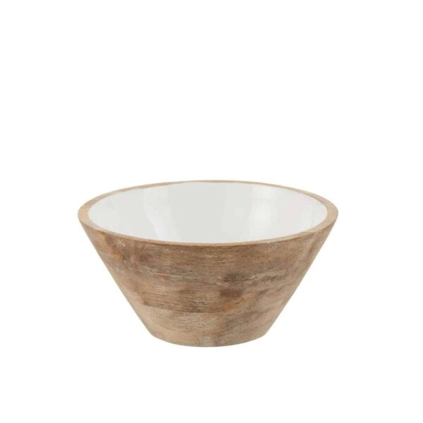 BOWL MANGO WOOD WHITE MEDIUM