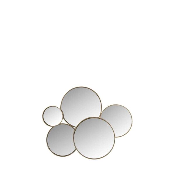 MIRROR 5 CIRCLES METAL GOLD