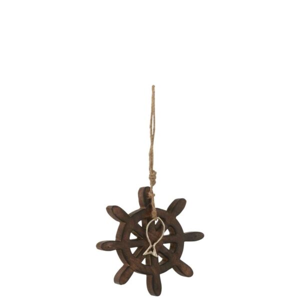 HELM FISH MANGO WOOD DARK BROWN SMALL