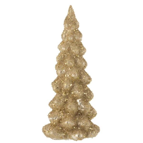 CHRISTMAS TREE DECO SUGAR GLASS SHINY GOLD LARGE