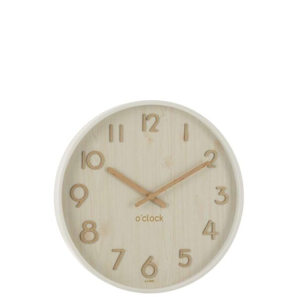 WALL CLOCK PLYWOOD/MDF WHITE LARGE