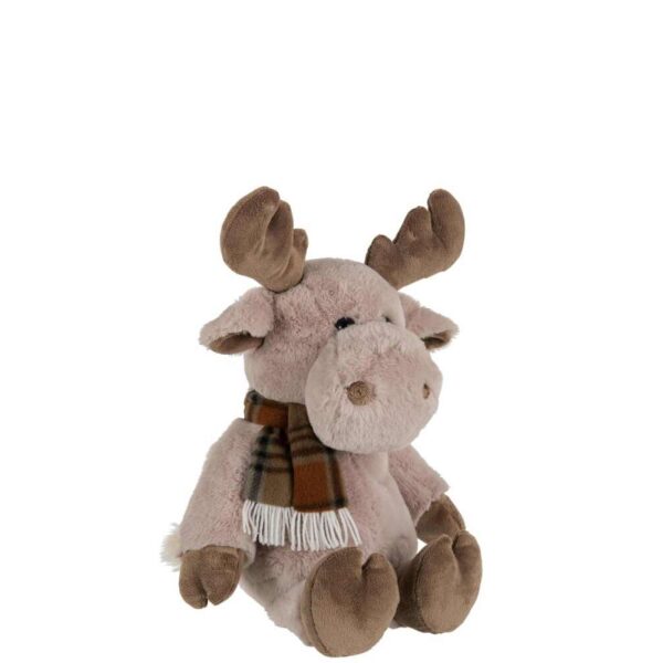 REINDEER+SCARF PLUSH BEIGE/LIGHT BROWN LARGE
