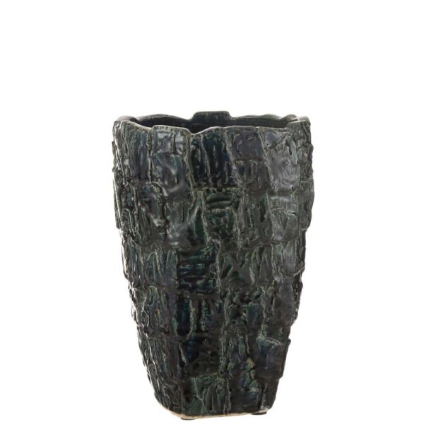 VASE AOKI CERAMIC PETROL GREEN LARGE