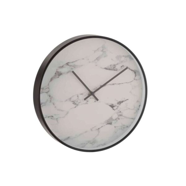CLOCK MARBLE PLASTIC BLACK