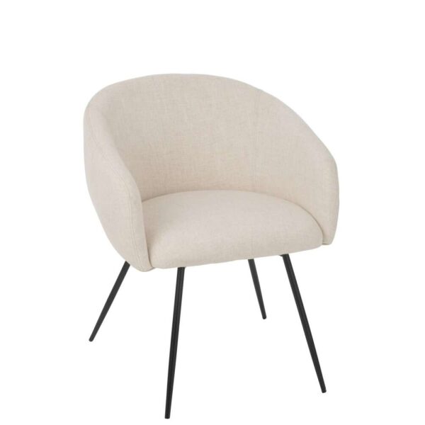 CHAIR WALES STEEL/FOAM IVORY