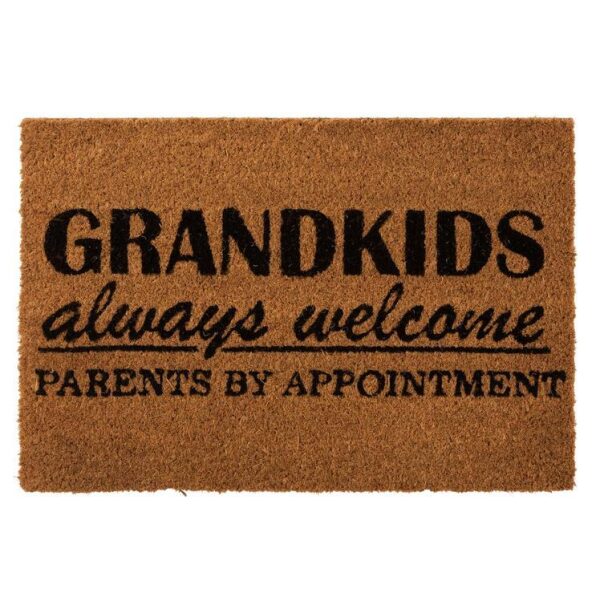 DOOR MAT GRANDKIDS COCONUT NATURAL/BLACK