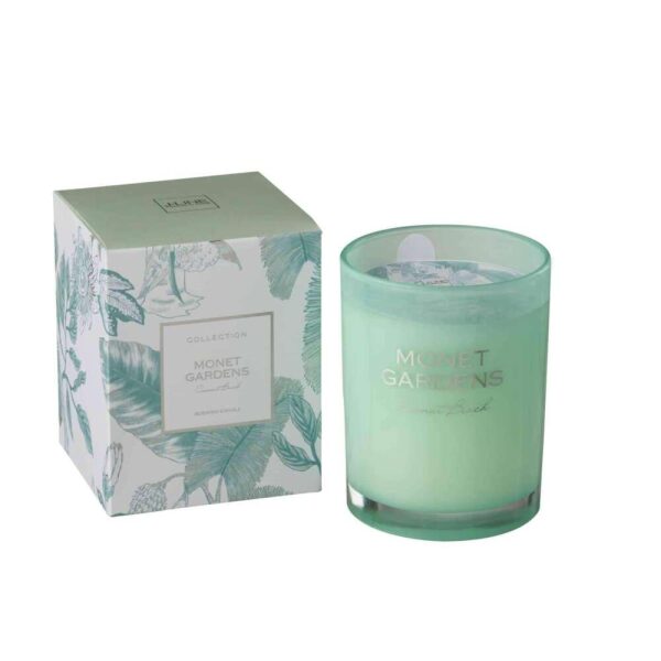 SCENTED CANDLE MONET GARDENS AQUA LARGE 70U